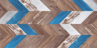 Пробковое покрытие Ruscork Digital PhotoCork WoodCork Chevron FL Azul