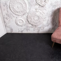 Виниловый ламинат Vinilam Ceramo 2,5 мм Сланцевый Черный 61607