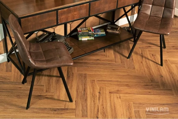 Виниловый ламинат Vinilam Parquet Herringbone Паркет Де Вилль IS11210