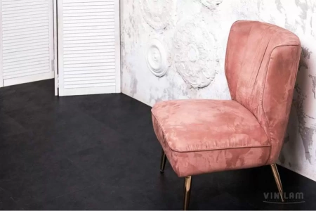 Виниловый ламинат Vinilam Ceramo 2,5 мм Сланцевый Черный 61607