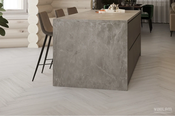 Виниловый ламинат Vinilam Parquet Herringbone Паркет Санторини IS11366