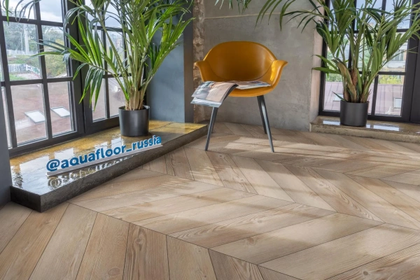 Виниловый ламинат Aquafloor Parquet Glue Chevron AF2555PGCh