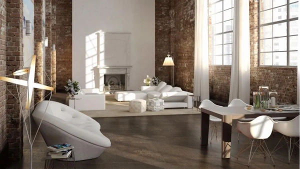 Пробковое покрытие Fomentarino Напольная плавающая пробка Fiume Castano