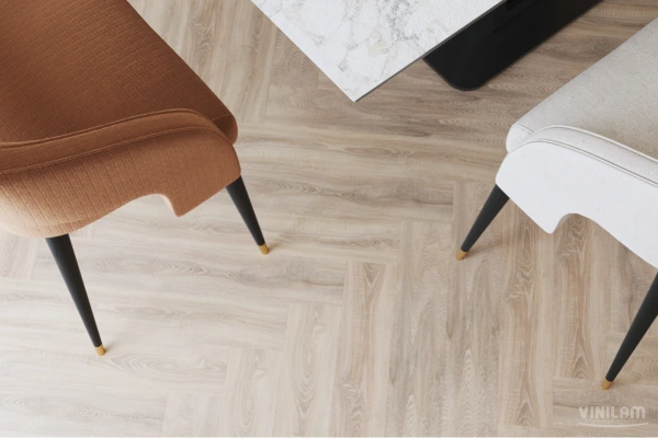 Виниловый ламинат Vinilam Parquet Herringbone Паркет Монпелье IS11355