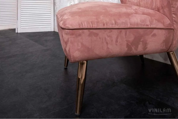 Ламинат SPC Ceramo Vinilam Stone 5/6 мм Сланцевый черный 61607