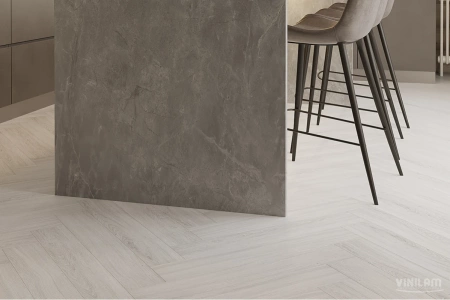 Виниловый ламинат Vinilam Parquet Herringbone Паркет Санторини IS11366
