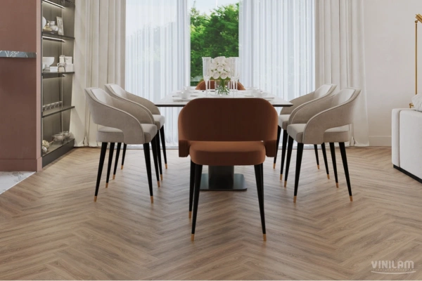 Виниловый ламинат Vinilam Parquet Herringbone Glue Паркет Монпелье GD11355