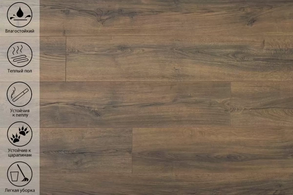 Ламинат Peli Anatolia 12 мм Дуб Браун Brown AN PLT 907