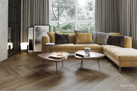 Виниловый ламинат Vinilam Parquet Herringbone Паркет Тусон IS11377