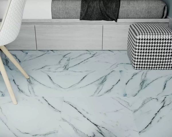 Виниловый ламинат Art Tile Hit (S) Мрамор Каррара Бьянко ATS 764