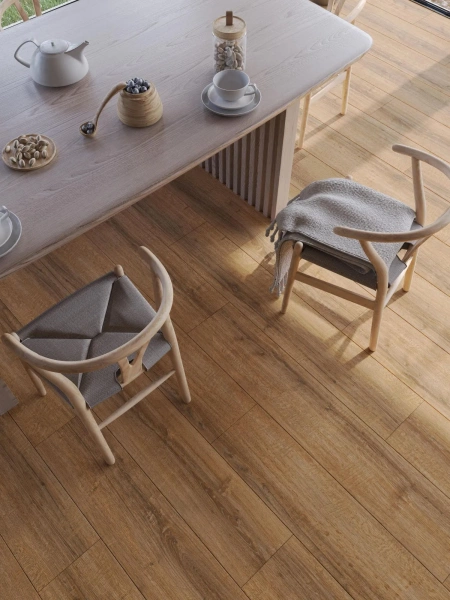 Ламинат Egger Large 8-33 Aqua+ Дуб Шерман коньяк коричневый EPL184