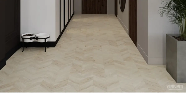 Виниловый ламинат Vinilam Parquet Chevron Шеврон Бриссак RI4777CL7