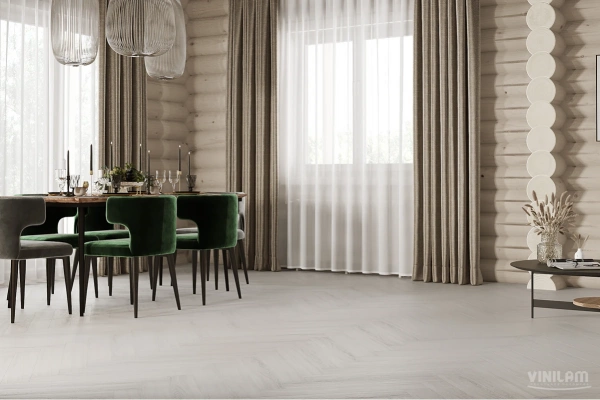 Виниловый ламинат Vinilam Parquet Herringbone Glue Паркет Санторини GD11366