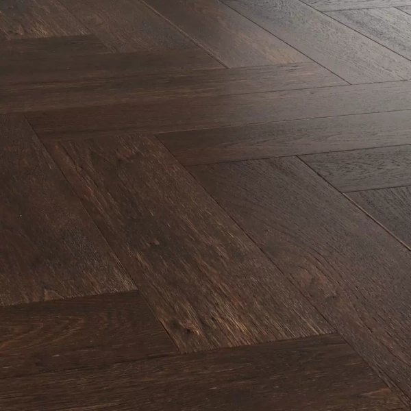 Паркетная доска Royal Parket Елка Английская Дуб Натур Карамель лак